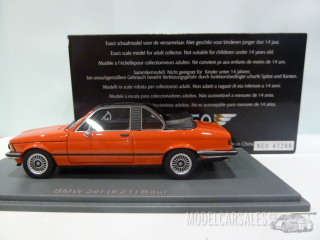 BMW 323i (e21) Bauer Red 1:43 43288 NEOSCALE diecast model car 