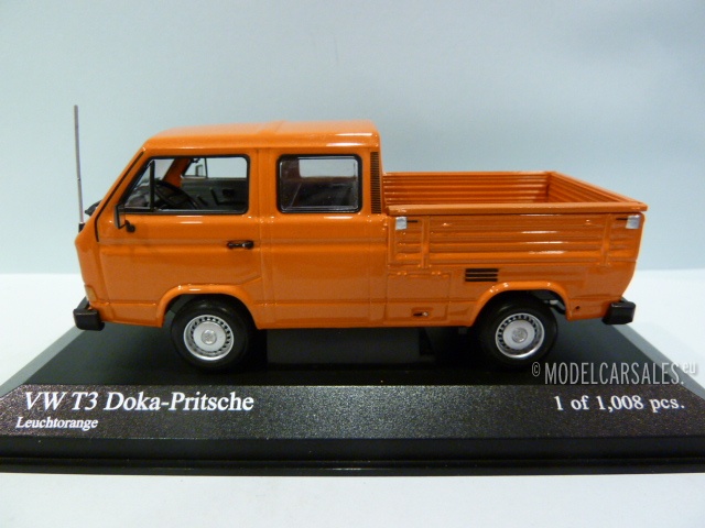 Maßstab Modell 1//43 Volkswagen T3 Doka-Pritsche Orange 1983