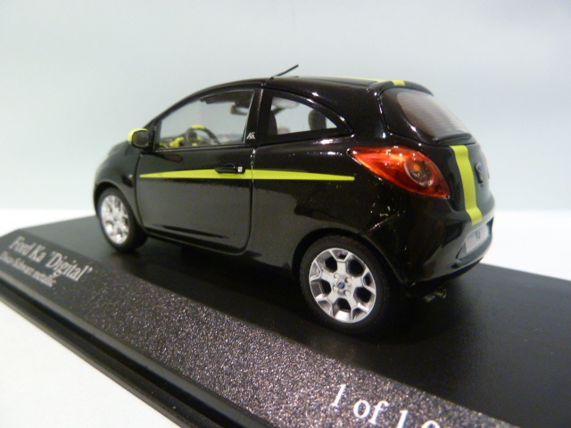 Ford Ka Digital Black/yellow 1:43 400088200 MINICHAMPS diecast model ...