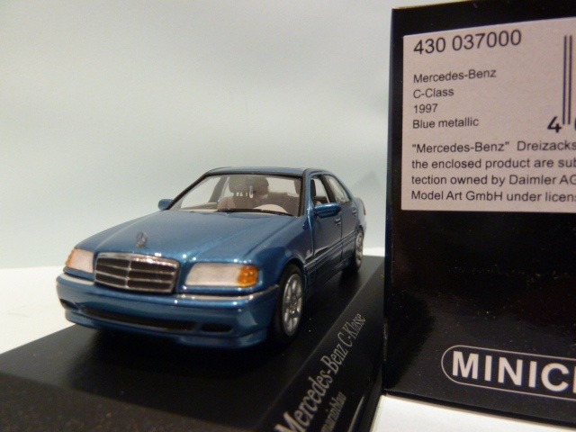 Mercedes Benz C Klasse W202 Aquamarine Blue 1 43 430037000 B Minichamps Diecast Model Car Scale Model For Sale