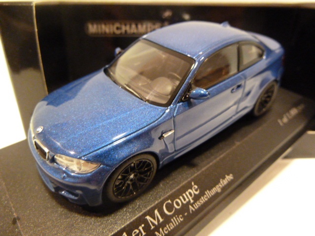 BMW 1er 1 M Coupe Coupe Monte Carlo Blau Metallic E82 2007-2013 1/43 Minichamp.. 