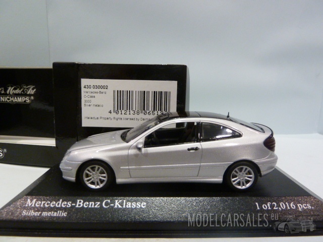 Mercedes Benz MB C-Class C-Klasse Silver silber 1:43 Minichamps Sportcoupe CL203 