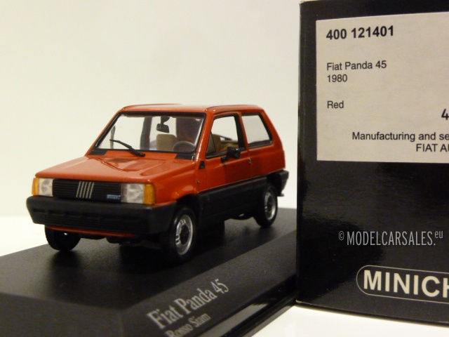 Fiat Panda Red 1:43 400121401 MINICHAMPS diecast model car / scale model  For Sale