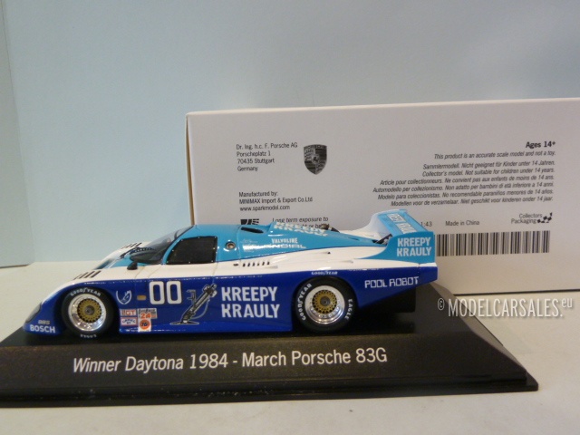 March Porsche 83G Kreppy #00 Winner Daytona 1984 1:43 Map Museum Spark