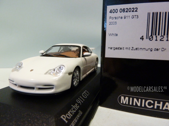 PORSCHE 911 GT3 WHITE 2003 MINICHAMPS 400062022 1/43