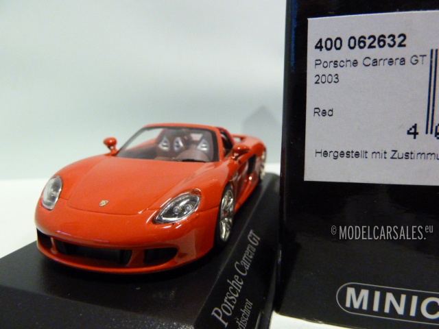 Minichamps 1/43 Porsche Carrera GT 2003 Indischrot rouge 400 062632