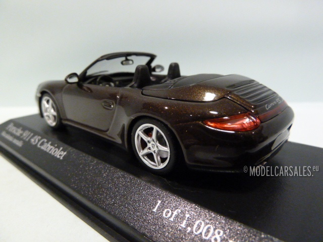 Porsche 911 997 Ii Carrera 4s Cabriolet Macademia Brown Met 1 43 Minichamps Diecast Model Car Scale Model For Sale