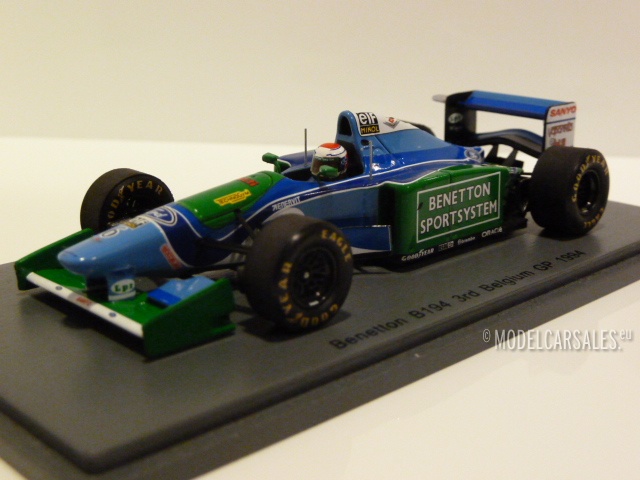 Benetton Ford B194 #6 F1 3rd Belgium GP 1:43 S4483 SPARK diecast model ...
