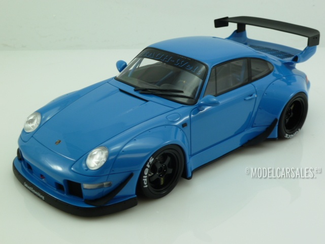 Porsche 911 (993) RWB Riviera Blue 1:18 ZM087 GT SPIRIT diecast model ...