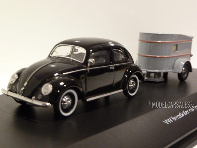 Volkswagen 1200 `Brezel` w/ Sportberger G2 Trailer Black 1:43
