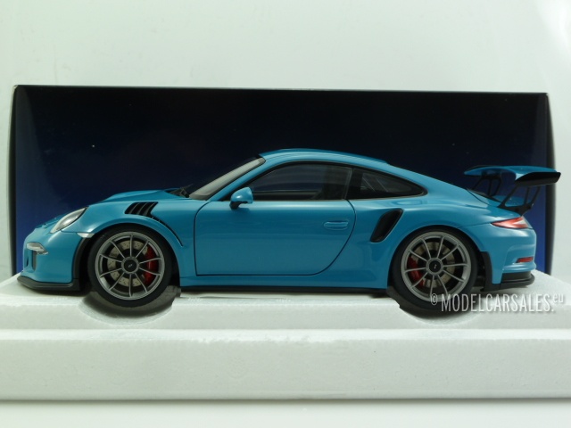 Porsche 911 991 GT3 RS Miami BLUE 1/18 Modèle de voiture par AUTOART 78167