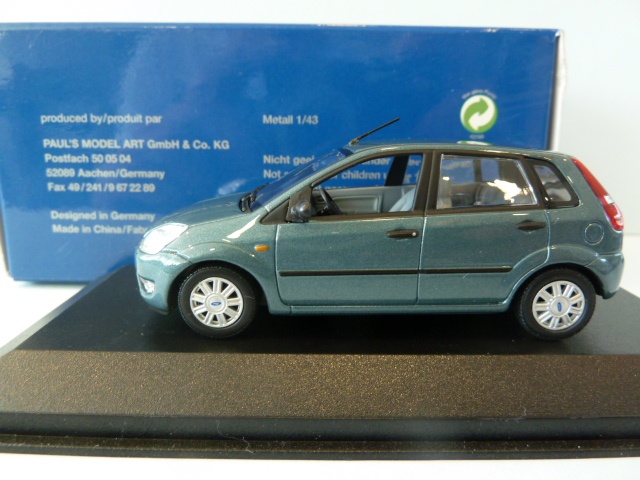 Supreme Models Ford Fiesta MK6 Modellauto, grün, Maßstab 1:43, MiniChamps,  4-Türer, Spezialauslöser K8: : Spielzeug