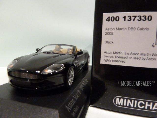 black 2009 Scale model car 1:43 Aston Martin DB9 Volante