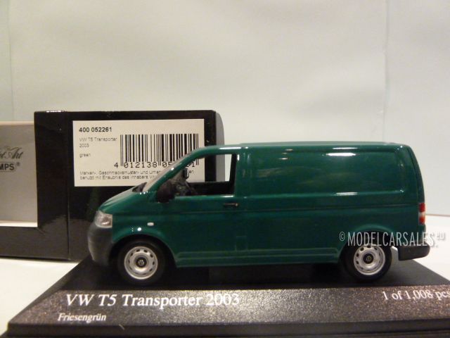 viering jaloezie uitzending Volkswagen T5 Transporter Green 1:43 400052261 MINICHAMPS diecast model car  / scale model For Sale
