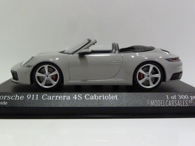 Porsche 911 (992) Carrera 4S Cabriolet Grey Chalk (kreide) 1:43 