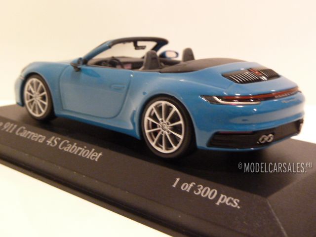 1:43 Diecast Car 410069332 Details about   Minichamps Porsche 911 992 Miami Blue Carrera 4S Cab