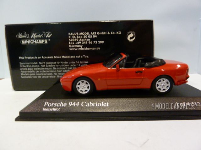 Porsche 944 Cabriolet Guards (indisch) Red 1:43 400062230 Minichamps 