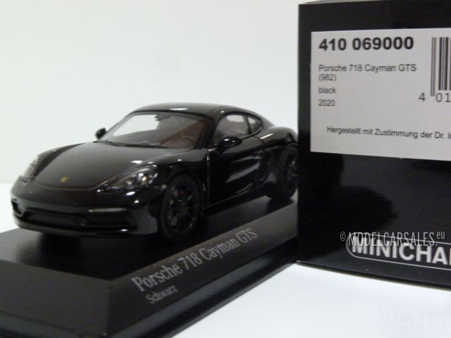 Porsche 718 Cayman GTS Black 1:43 410069000 MINICHAMPS diecast 