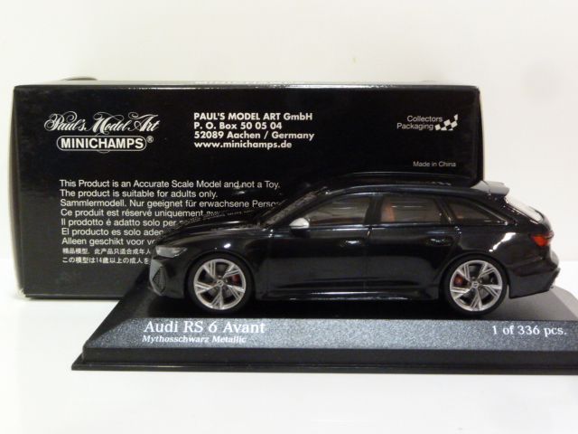 Audi RS6 Avant Black 1:43 410018015 MINICHAMPS diecast model car