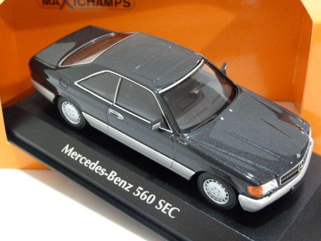 Mercedes-benz 560 SEC (c126) Black Metallic 1:43 940035121