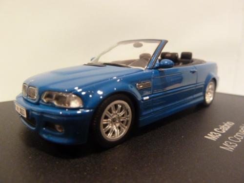 BMW M3 Cabriolet (e46) Laguna Seca Blue 1:43 80420024429 MINICHAMPS ...