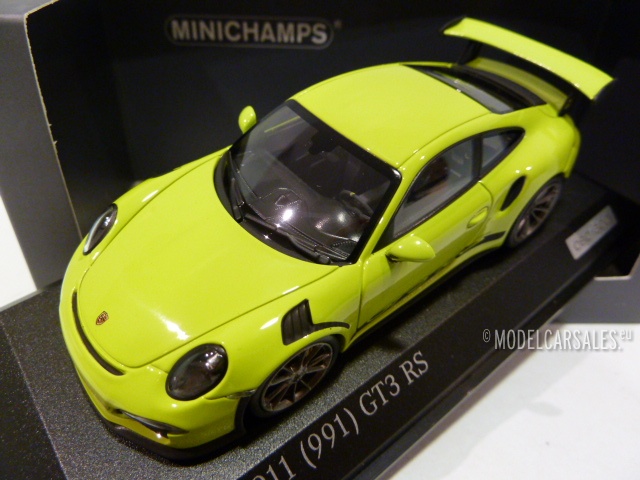 Porsche 911 GT3 RS (991) Verde Acido - Minichamps 1:43 Limited Edition - NUOVO