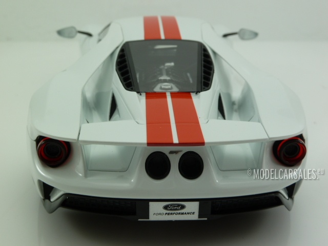Ford GT White W. Orange Stripes 1:18 GT097 GT SPIRIT diecast