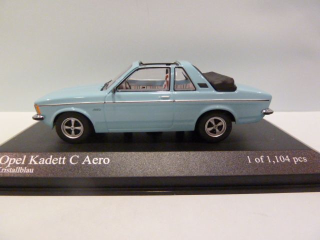 Opel Kadett C Aero Light Blue 1:43 400048130 MINICHAMPS diecast