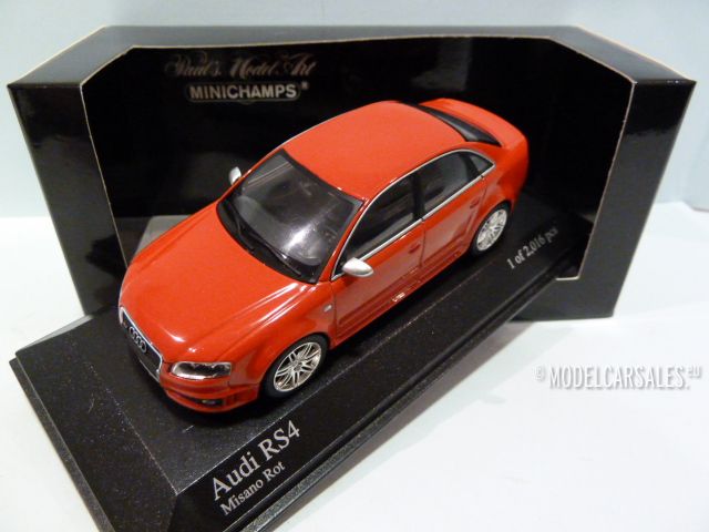 Amazon | ミニチャンプス 1/43 アウディ RS4 セダン B7 2004 ブルーメタリック 500台限定 Minichamps 1:43  Audi RS4 Limousine 943014603 | ミニカー・ダイキャストカー | ホビー